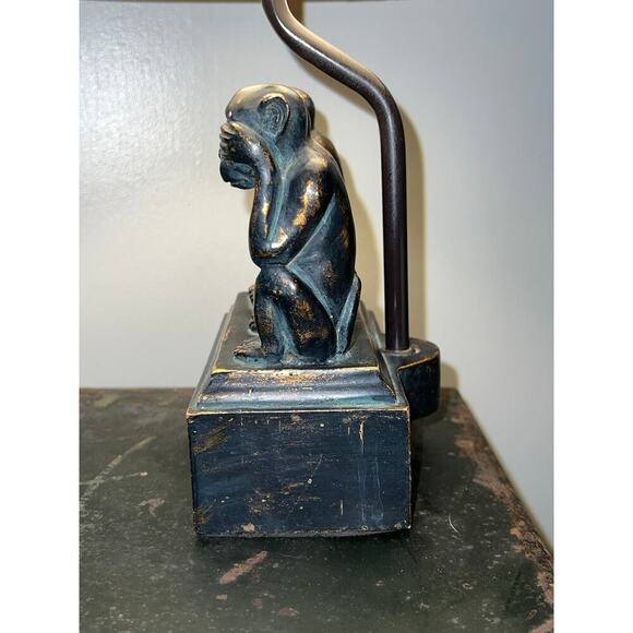 Vintage 3 Wise Monkeys, See No Evil, Hear No Evil, Speak No Evil, Lamp 14” Tall - Picture 2 of 11